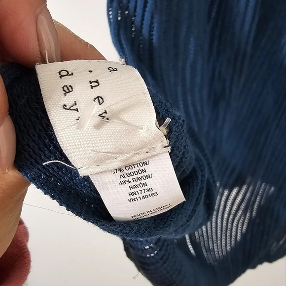 Women's Oblong Travel Wrap Scarf in Teal- A New Day, One Size - Picture 5 of 6